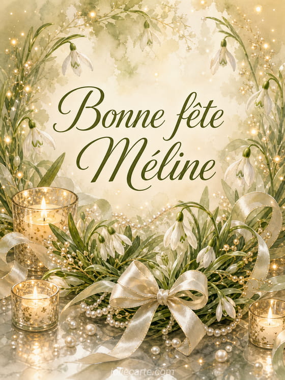 Carte bonne fĂȘte MĂ©line