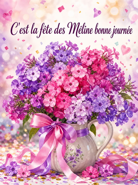 Carte bonne fĂȘte MĂ©line
