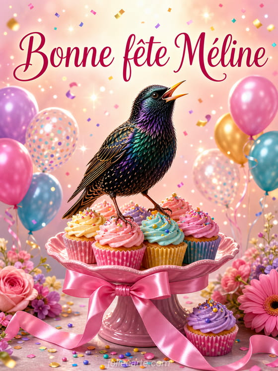 Carte bonne fĂȘte MĂ©line