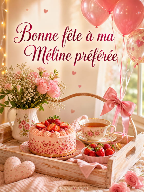 Carte bonne fĂȘte MĂ©line