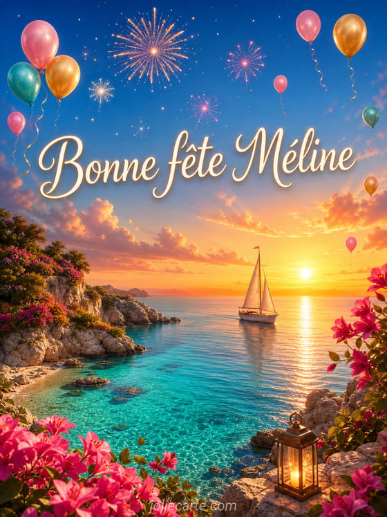 Carte bonne fĂȘte MĂ©line