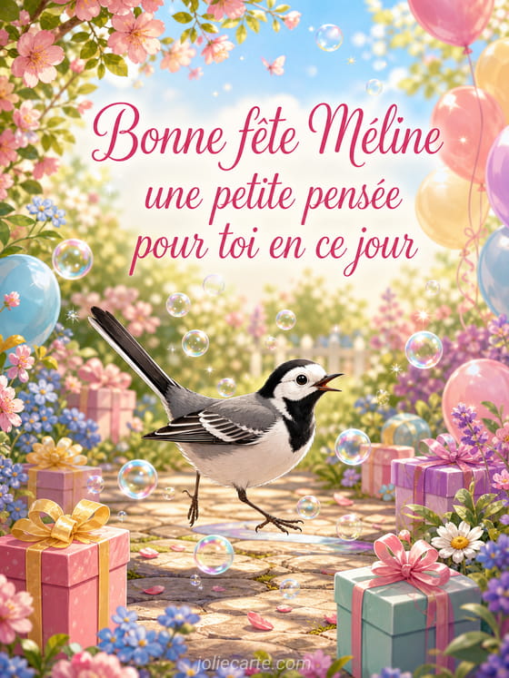 Carte bonne fĂȘte MĂ©line