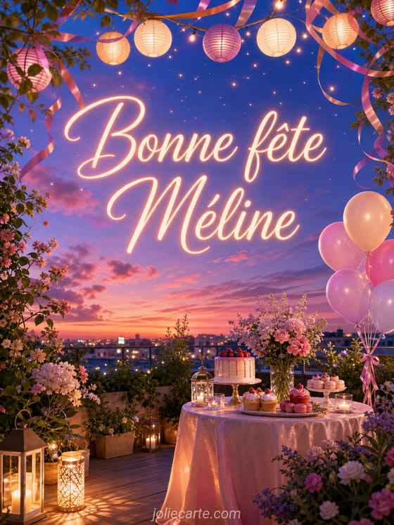Carte bonne fĂȘte MĂ©line