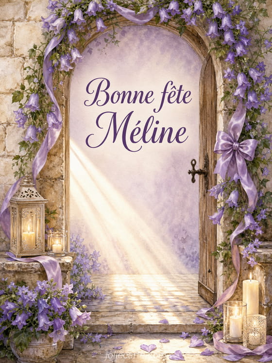 Carte bonne fĂȘte MĂ©line
