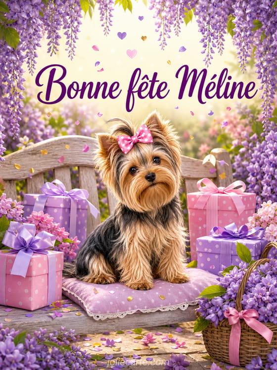 Carte bonne fĂȘte MĂ©line