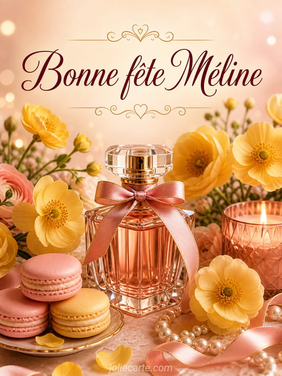 Carte bonne fĂȘte MĂ©line