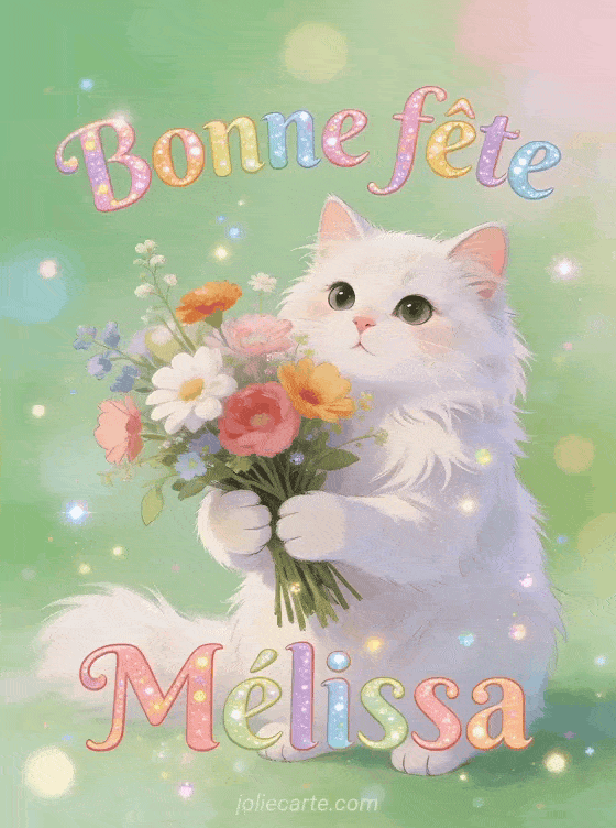 Bonne fête Melissa - Bonne fete melissa chat