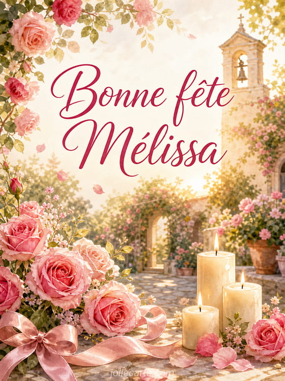 Carte bonne fête Mélissa