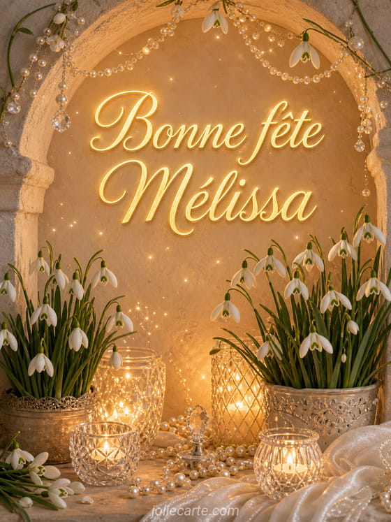 Carte bonne fête Mélissa
