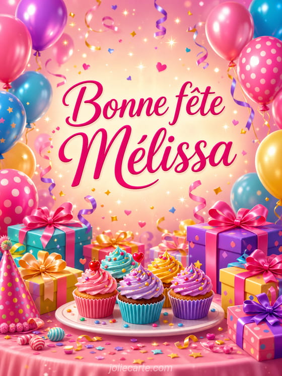 Carte bonne fête Mélissa