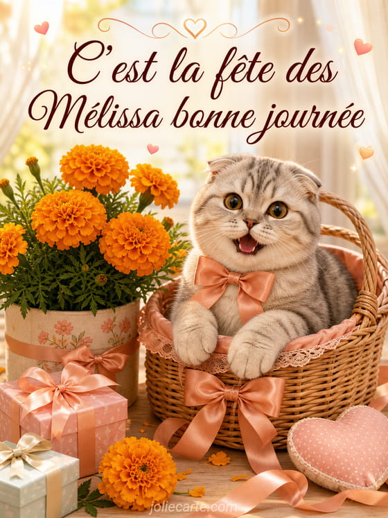 Carte bonne fête Mélissa