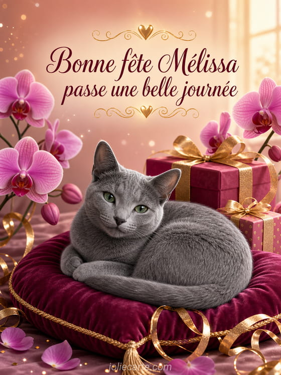 Carte bonne fête Mélissa