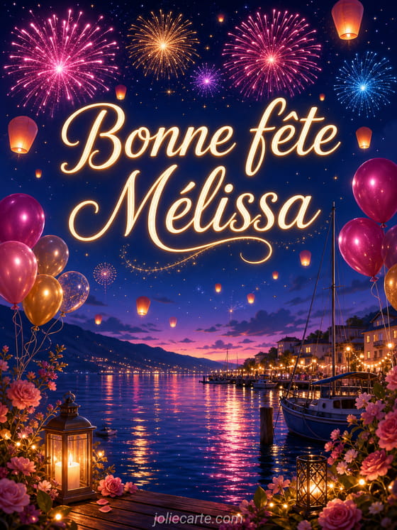Carte bonne fête Mélissa