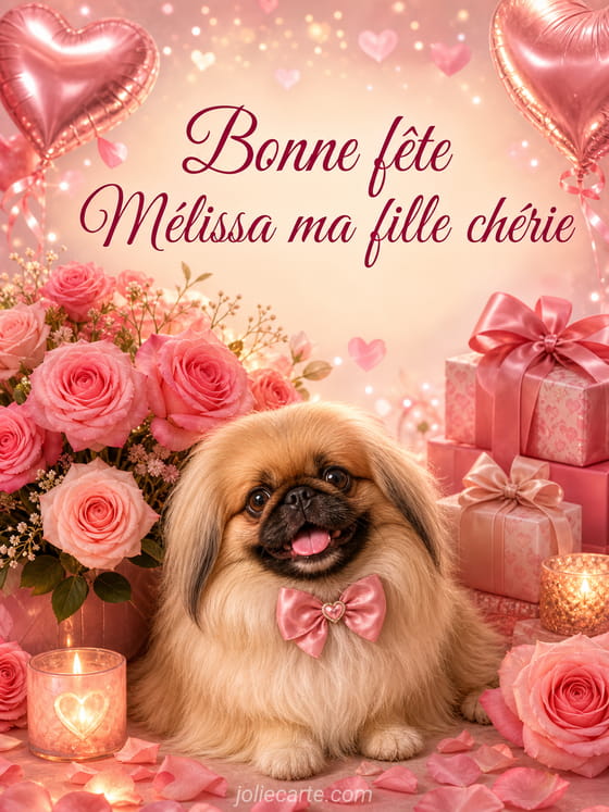 Carte bonne fête Mélissa