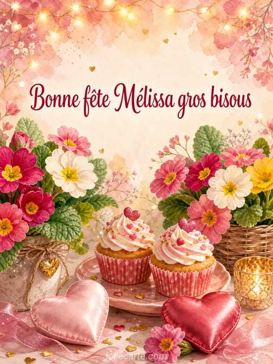Carte bonne fête Mélissa