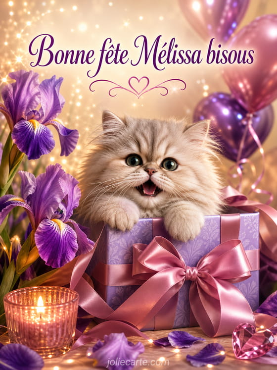 Carte bonne fête Mélissa