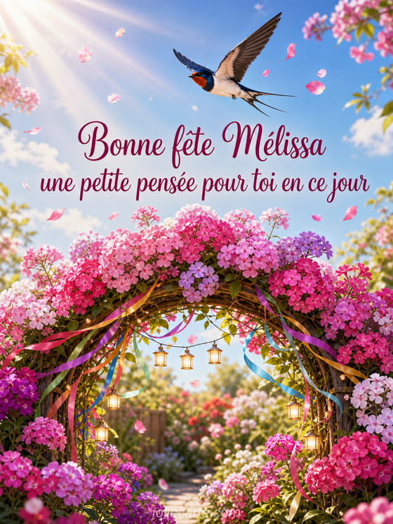 Carte bonne fête Mélissa