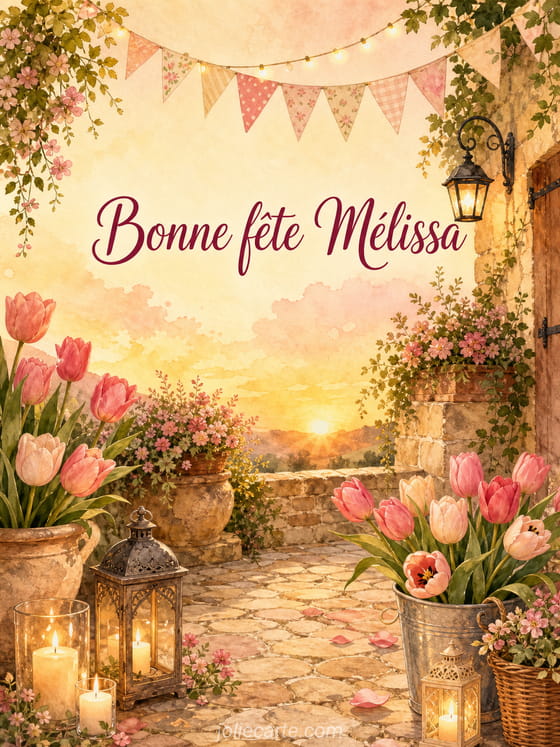 Carte bonne fête Mélissa