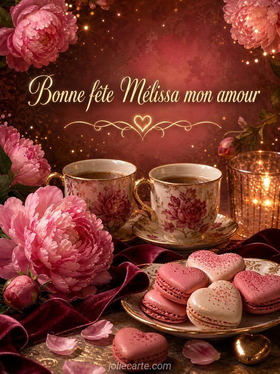 Carte bonne fête Mélissa