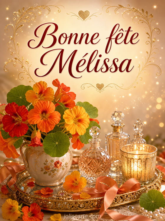 Carte bonne fête Mélissa