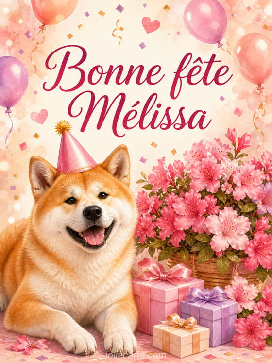 Carte bonne fête Mélissa
