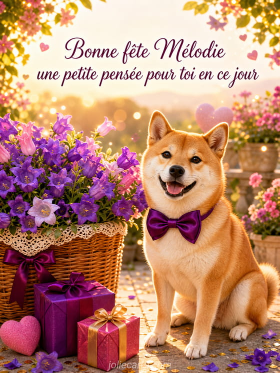 Carte bonne fĂȘte MĂ©lodie