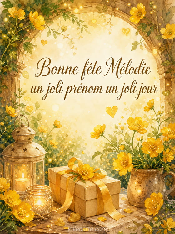 Carte bonne fĂȘte MĂ©lodie
