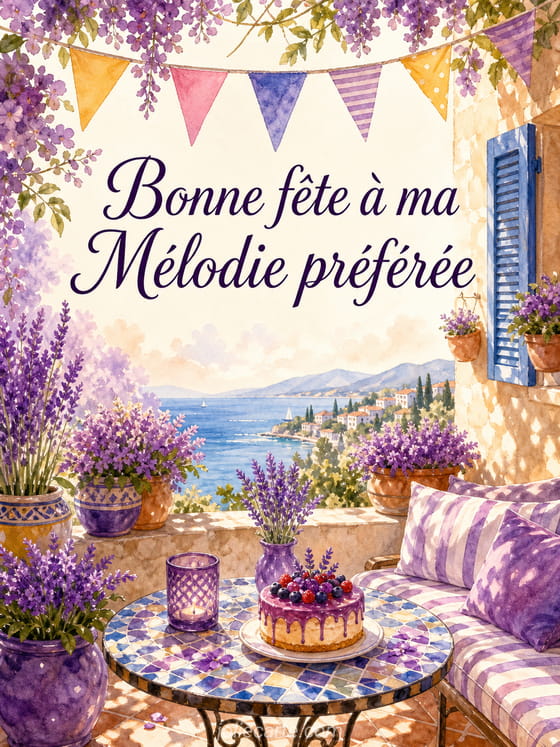 Carte bonne fĂȘte MĂ©lodie