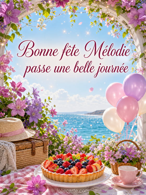 Carte bonne fĂȘte MĂ©lodie