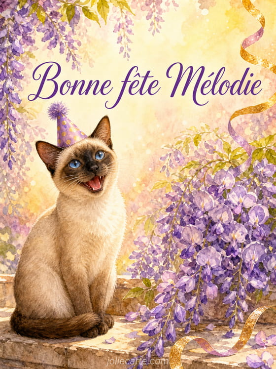 Carte bonne fĂȘte MĂ©lodie