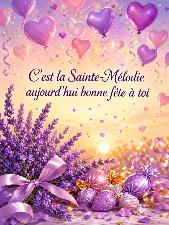 Carte bonne fĂȘte MĂ©lodie