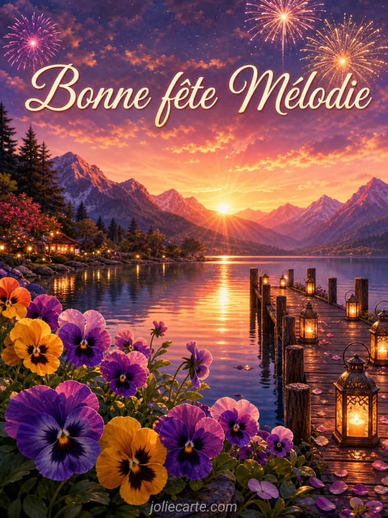 Carte bonne fĂȘte MĂ©lodie