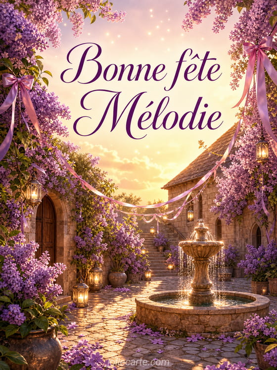 Carte bonne fĂȘte MĂ©lodie