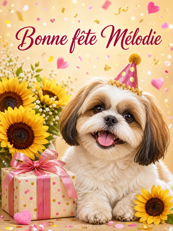 Carte bonne fĂȘte MĂ©lodie