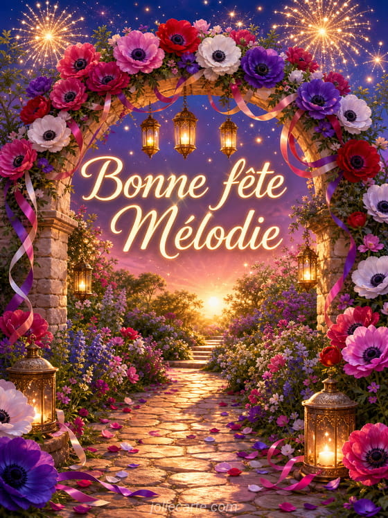 Carte bonne fĂȘte MĂ©lodie