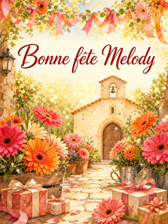 Carte bonne fĂȘte Melody