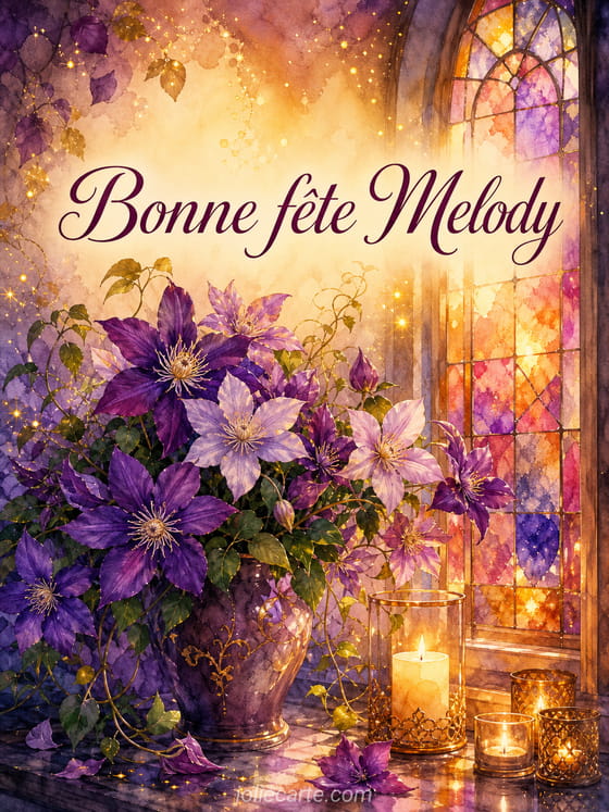 Carte bonne fĂȘte Melody