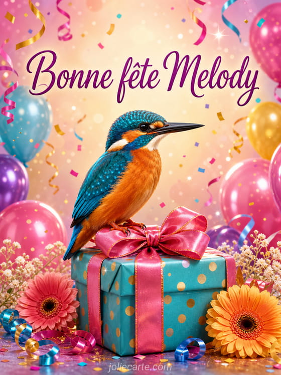 Carte bonne fĂȘte Melody