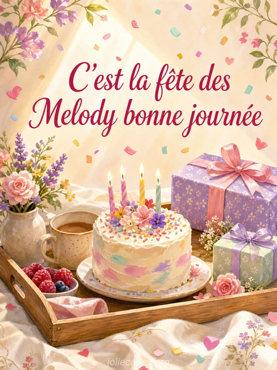 Carte bonne fĂȘte Melody