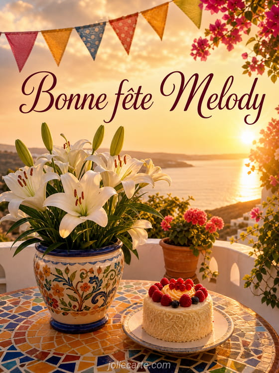 Carte bonne fĂȘte Melody