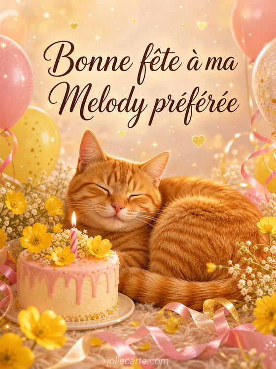 Carte bonne fĂȘte Melody