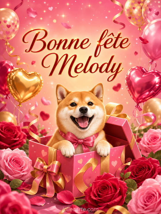 Carte bonne fĂȘte Melody