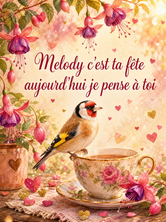 Carte bonne fĂȘte Melody