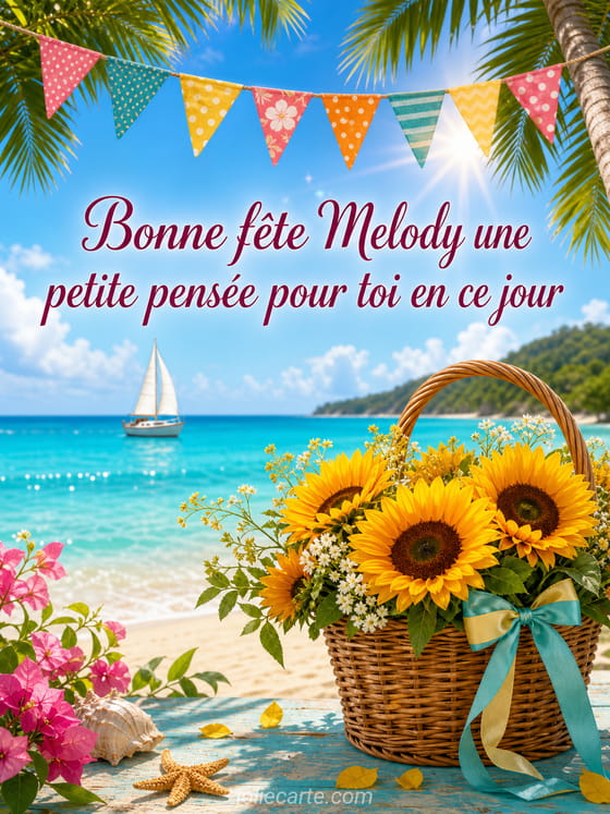 Carte bonne fĂȘte Melody