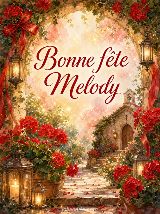 Carte bonne fĂȘte Melody