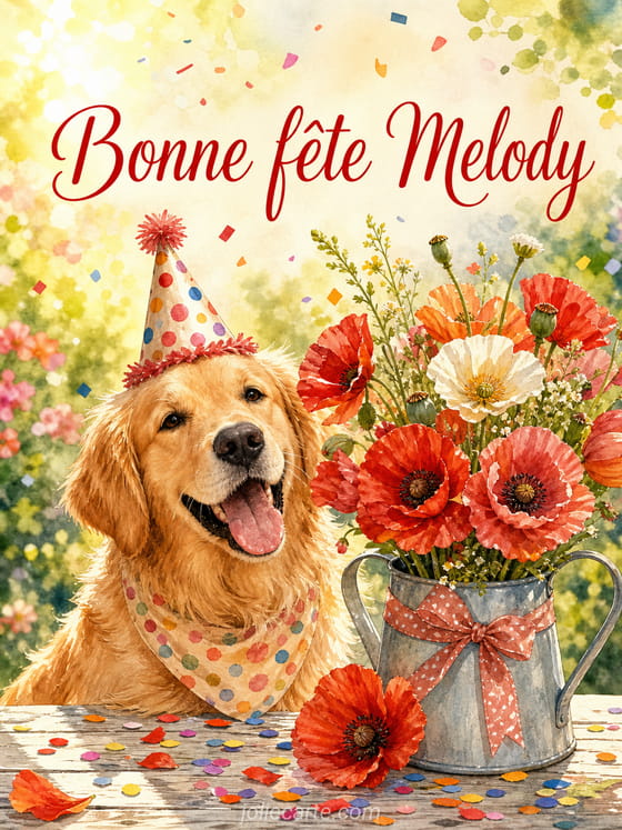 Carte bonne fĂȘte Melody