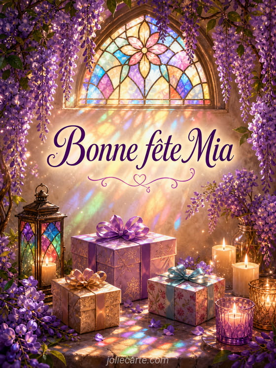 Carte bonne fête Mia