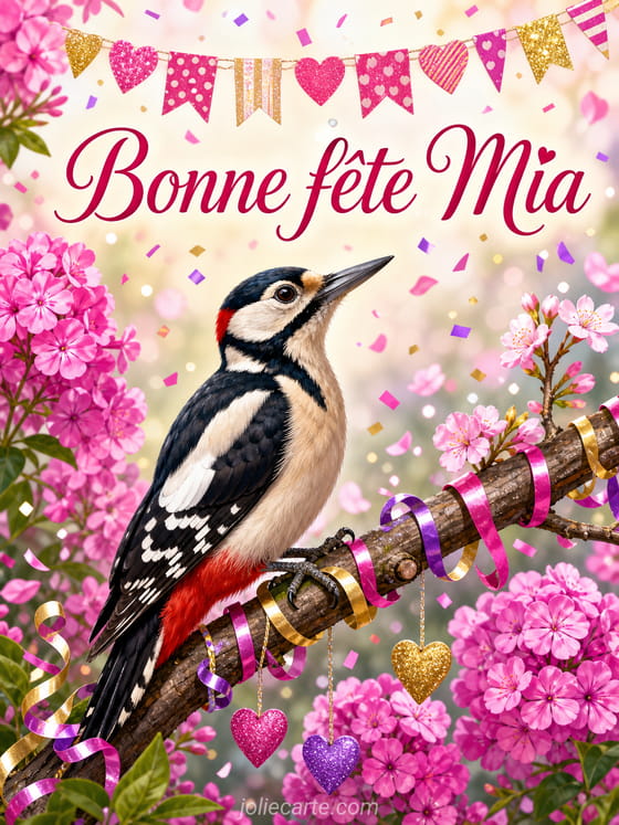 Carte bonne fête Mia