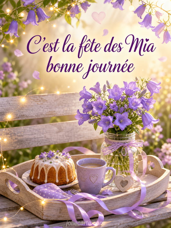 Carte bonne fête Mia