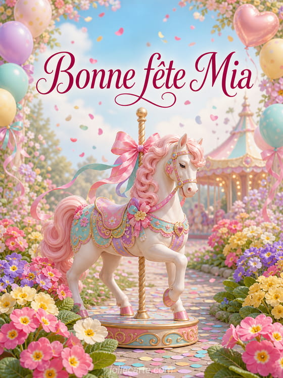 Carte bonne fête Mia